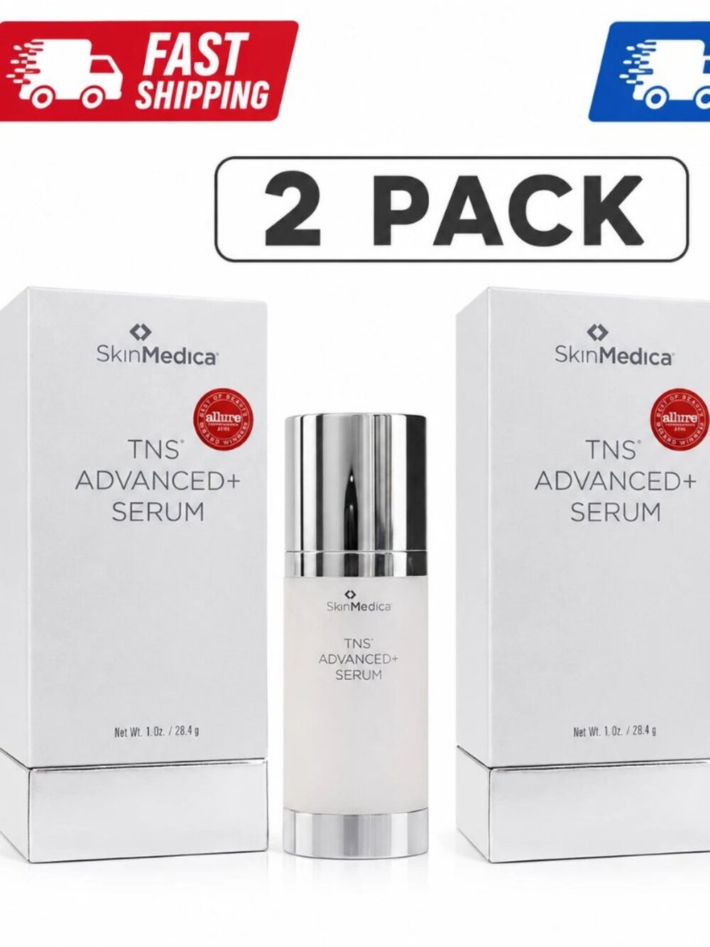 2 x bundle SkinMedica TNS Advanced+ Serum 1oz / 28.4g | EXP 10/28 | New Sealed